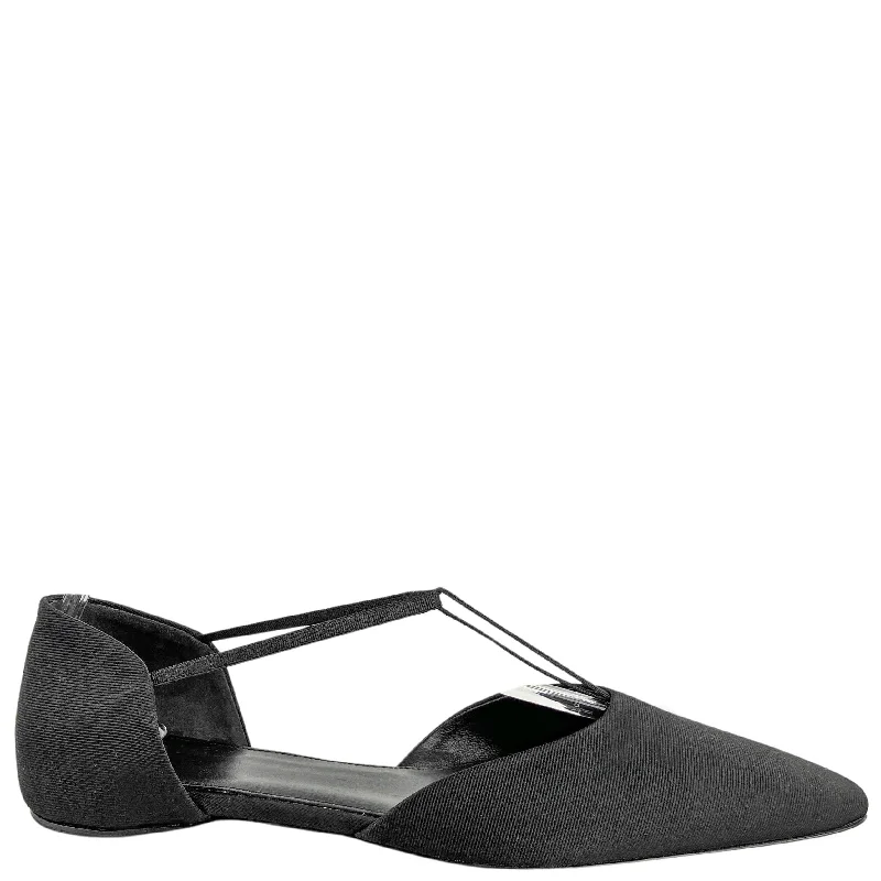 Toteme T-Strap Flats in Black