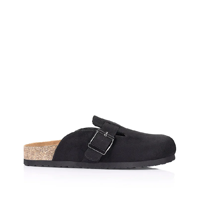 Xion Footbed Slides - Black Micro