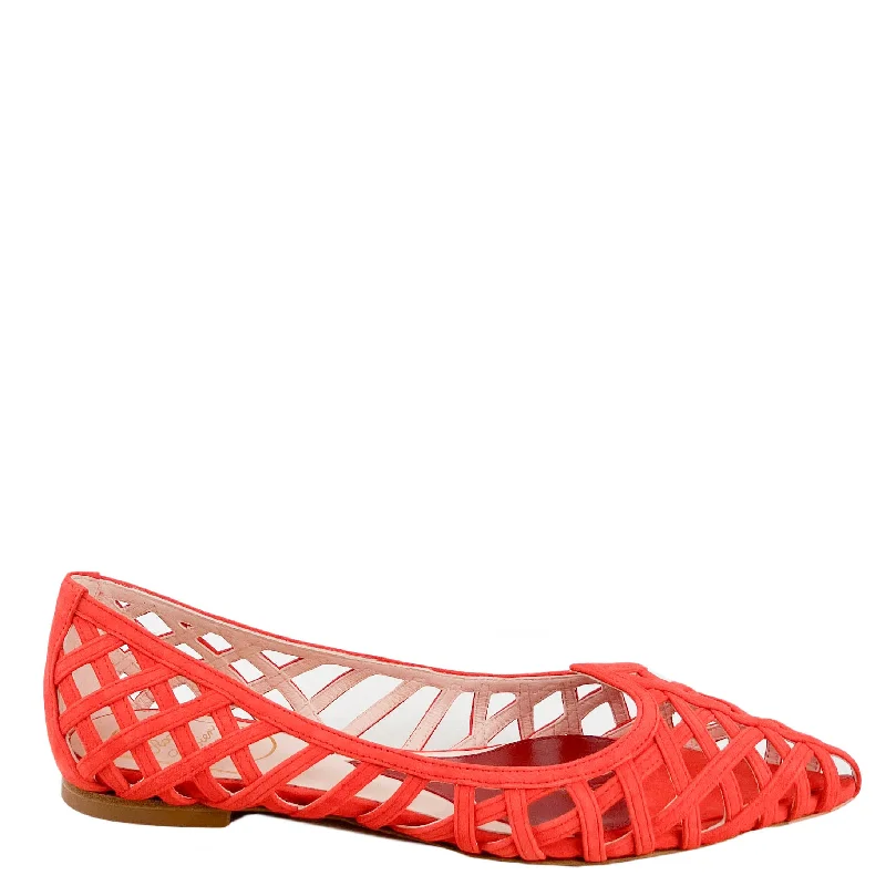 Roger Vivier I Love Vivier Ballerina Flats in Orange