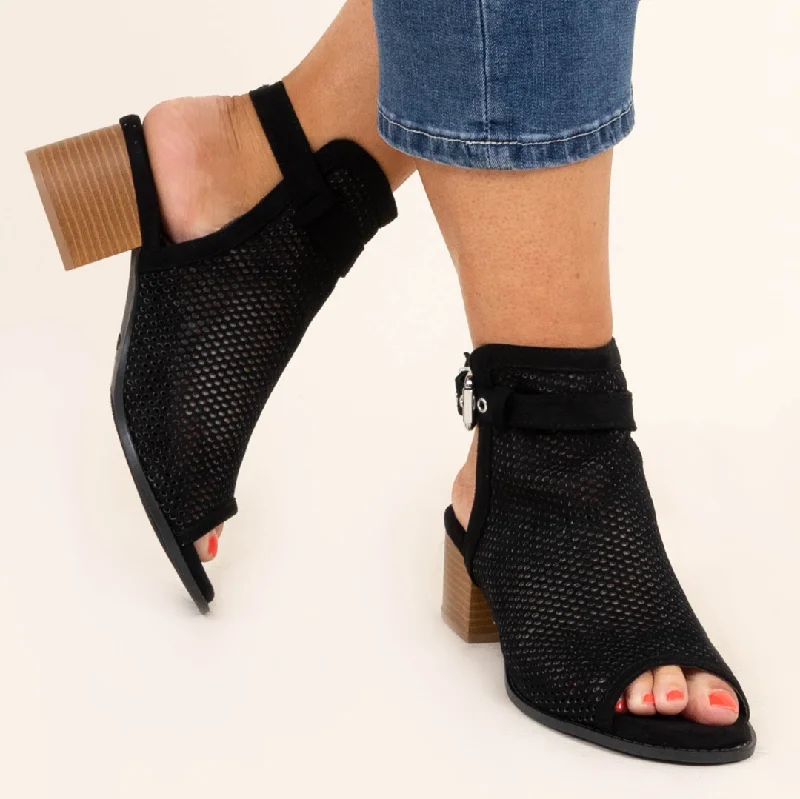 Walk The Talk Booties, Black