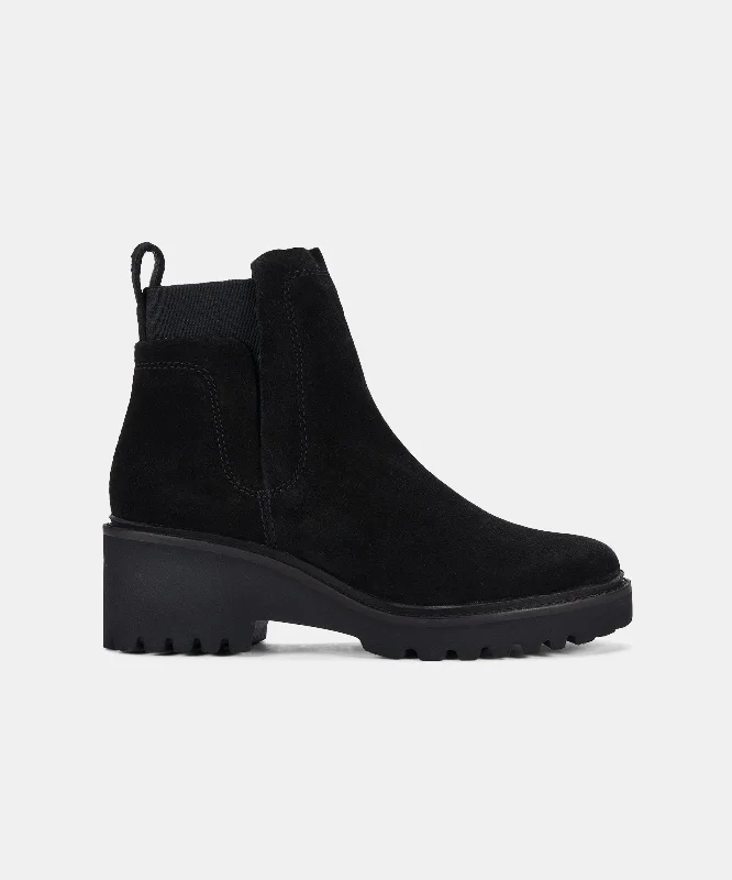 HUEY BOOTIES BLACK SUEDE