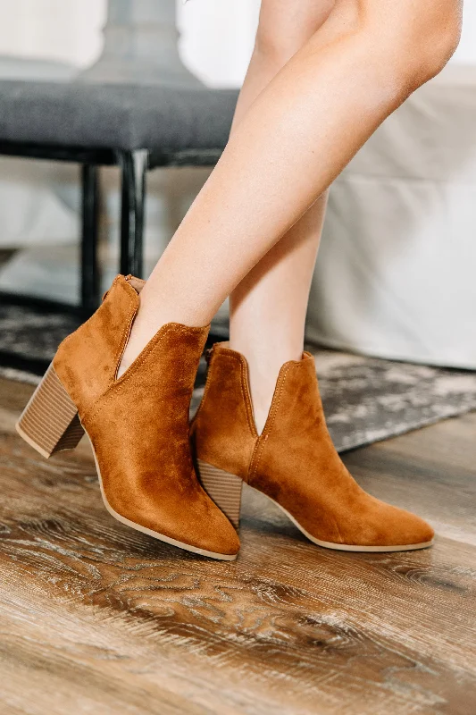 Do The Trick Tan Brown Booties