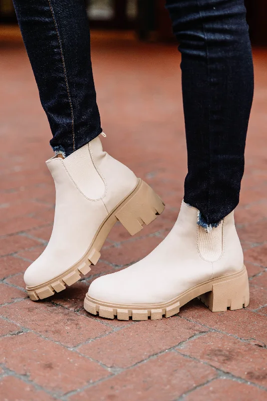 Right This Way Cream White Booties