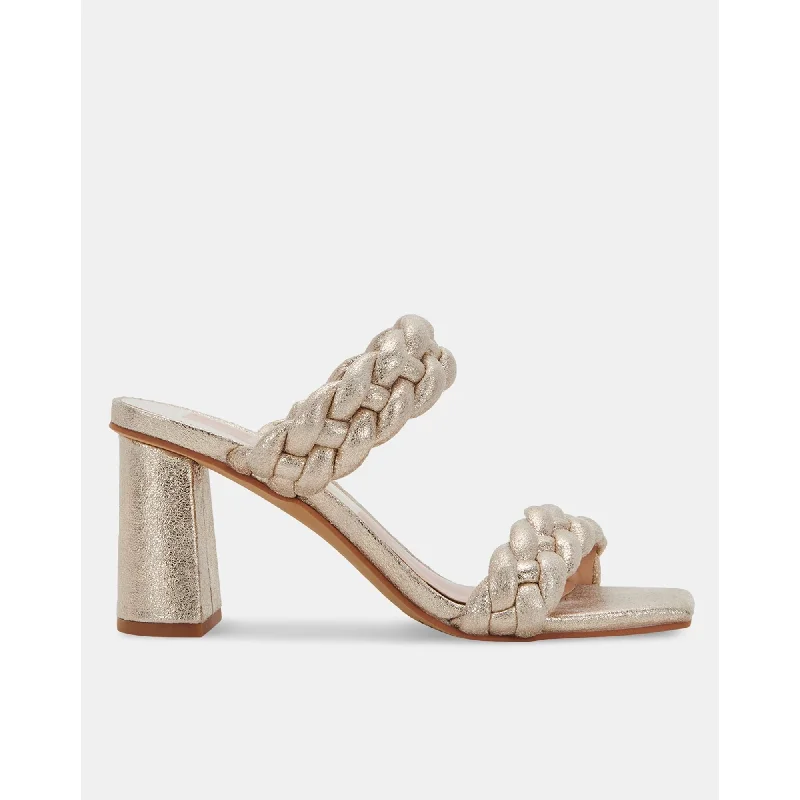 PAILY HEELS LIGHT GOLD METALLIC STELLA SUEDE