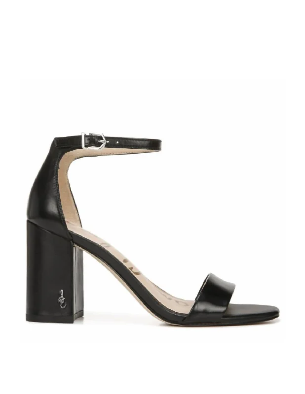 Daniella Block Heel Sandal In Black