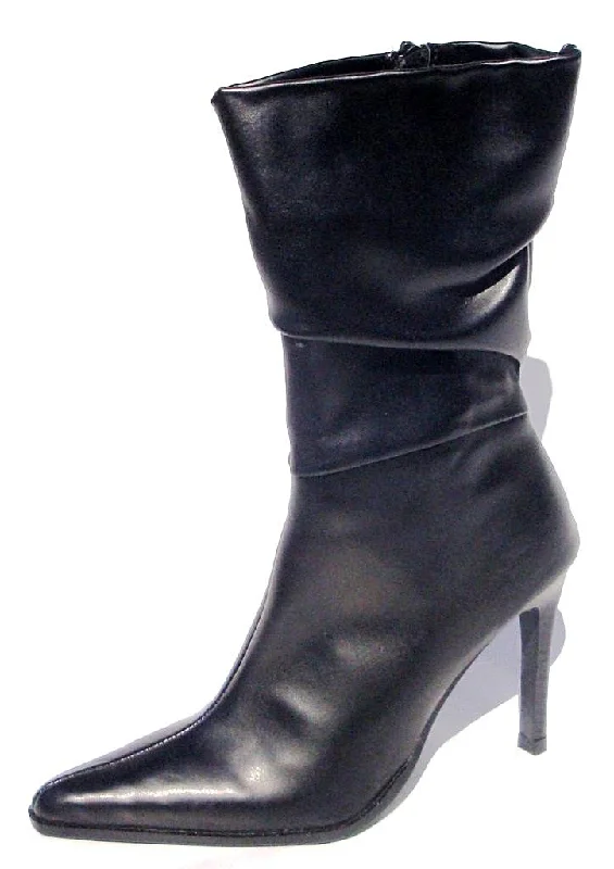 Black high heels booties