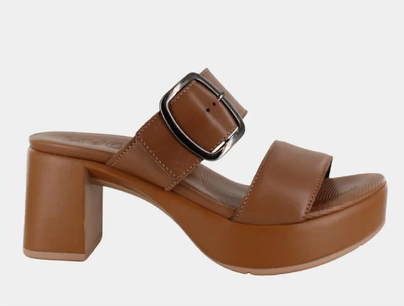 Women's Celeb Leather Sandals In Caramel