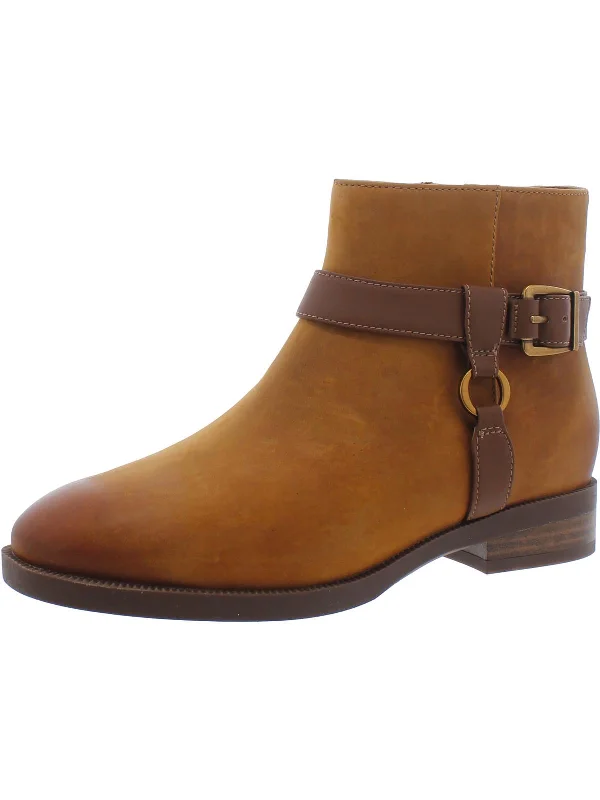 Rhiannon Womens Leather Ankle Booties