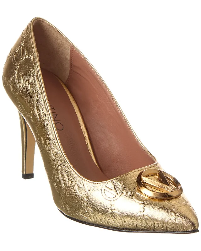 Valentino by Mario Valentino Clara Monogram Leather Pump