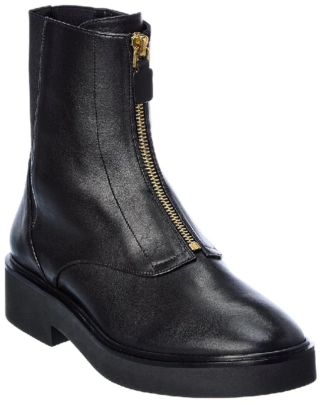 Stuart Weitzman Lodge Zip Leather Bootie