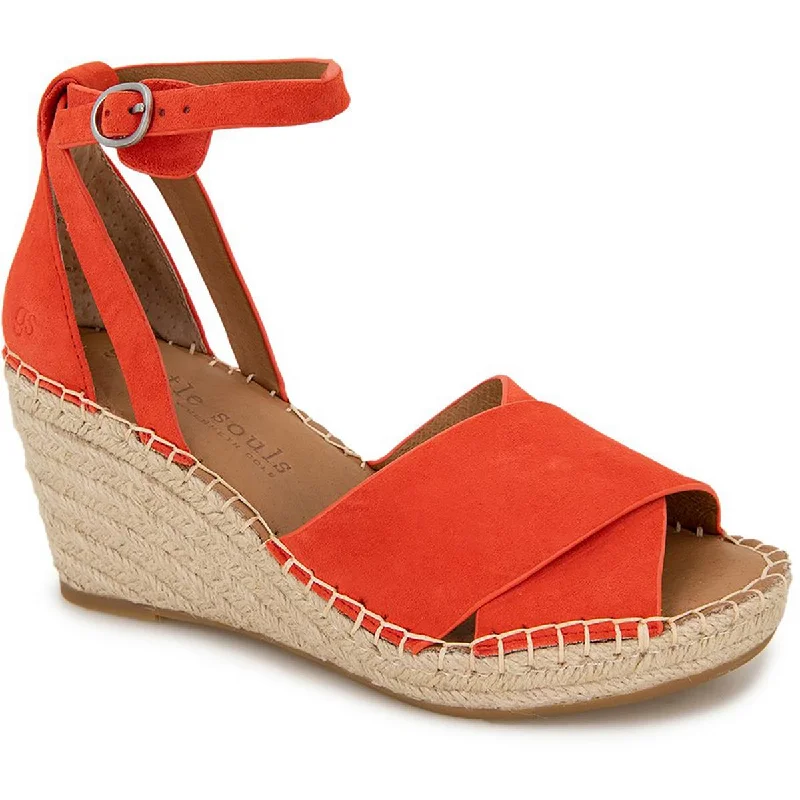 bright coral suede