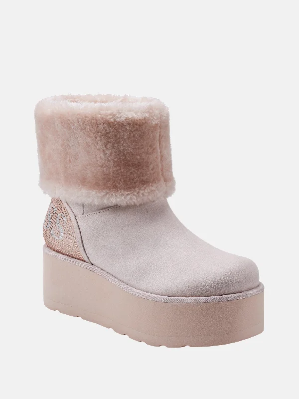 Indya Shearling Platform Booties