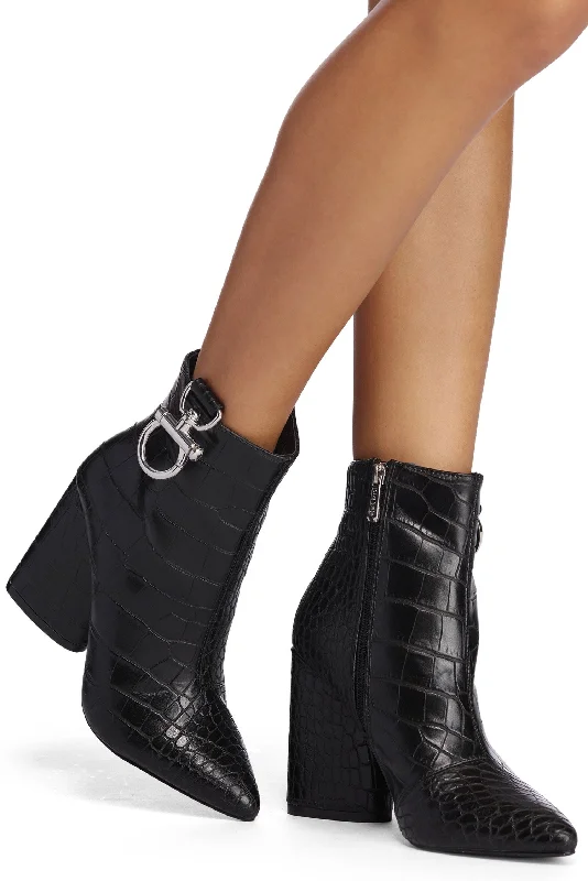 Step Out In Snake Booties