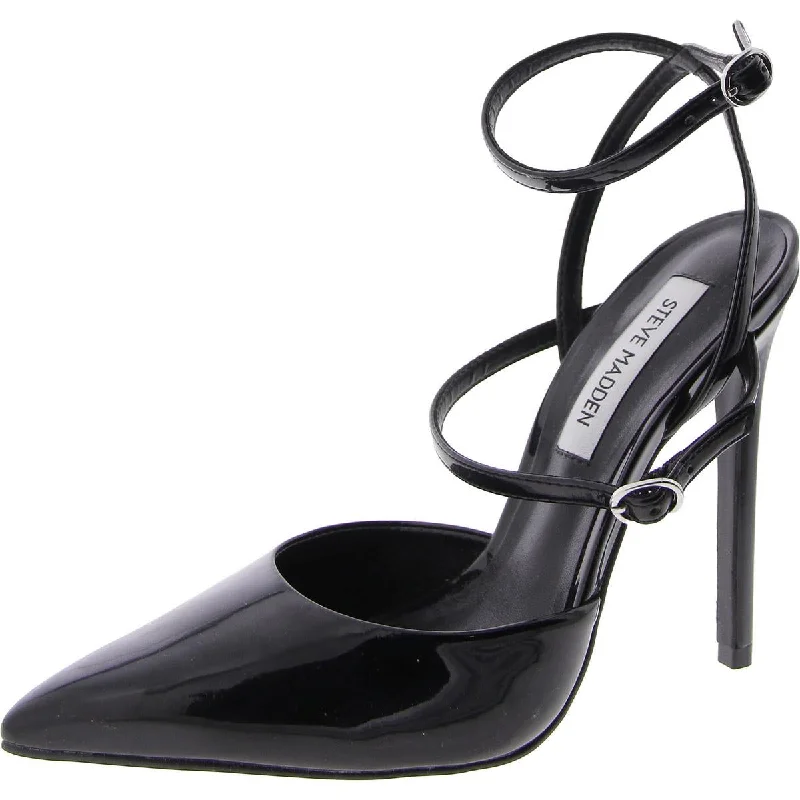 Variety Womens Patent Pointed Toe Ankle Strap