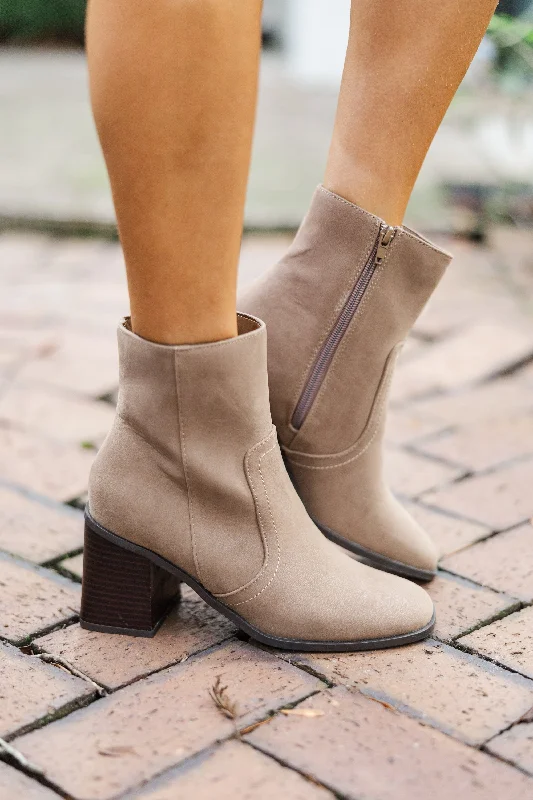 The Right Time Taupe Booties