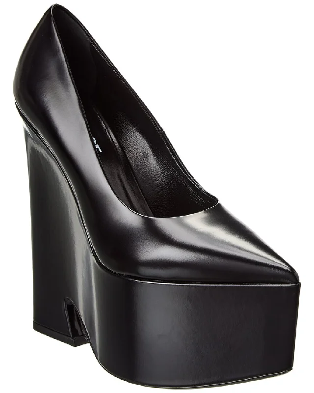 Versace Tempest Leather Platform Pump