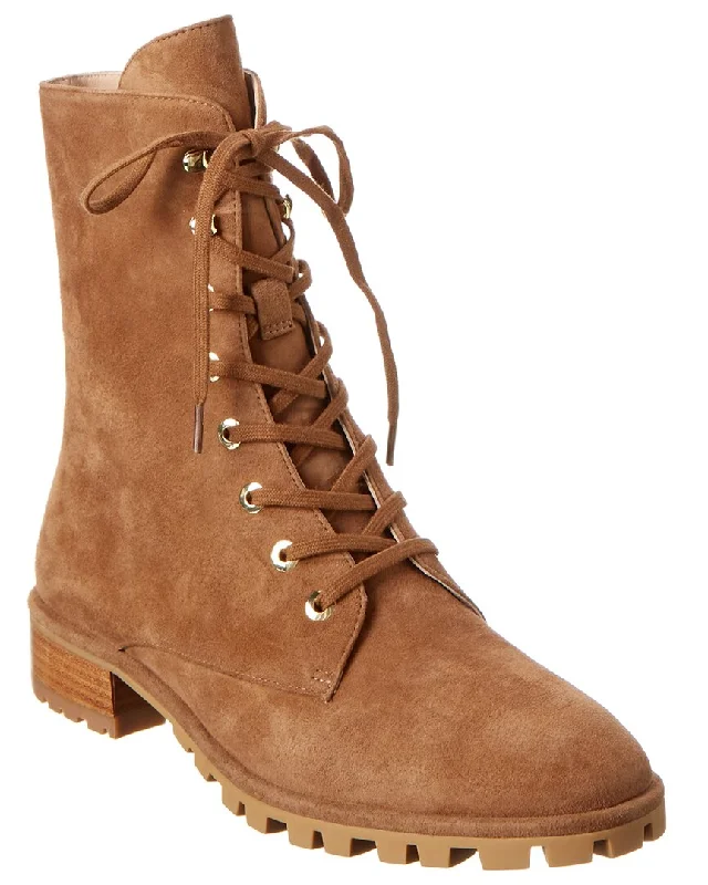 Stuart Weitzman Laine Suede Combat Boot