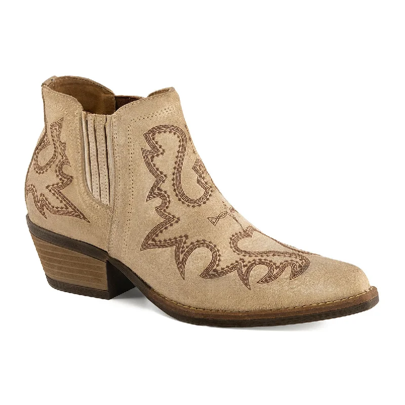 Western Style Women's Leather Booties By Forastero