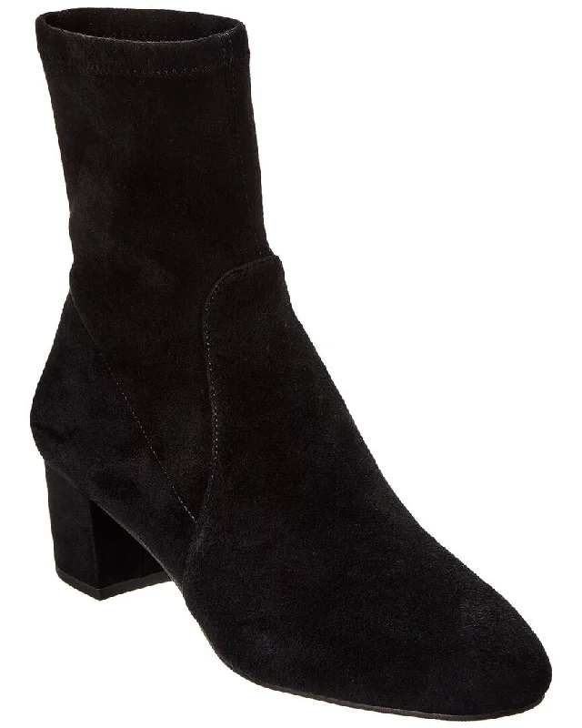 Stuart Weitzman Sofia 50 Stretch Suede Bootie