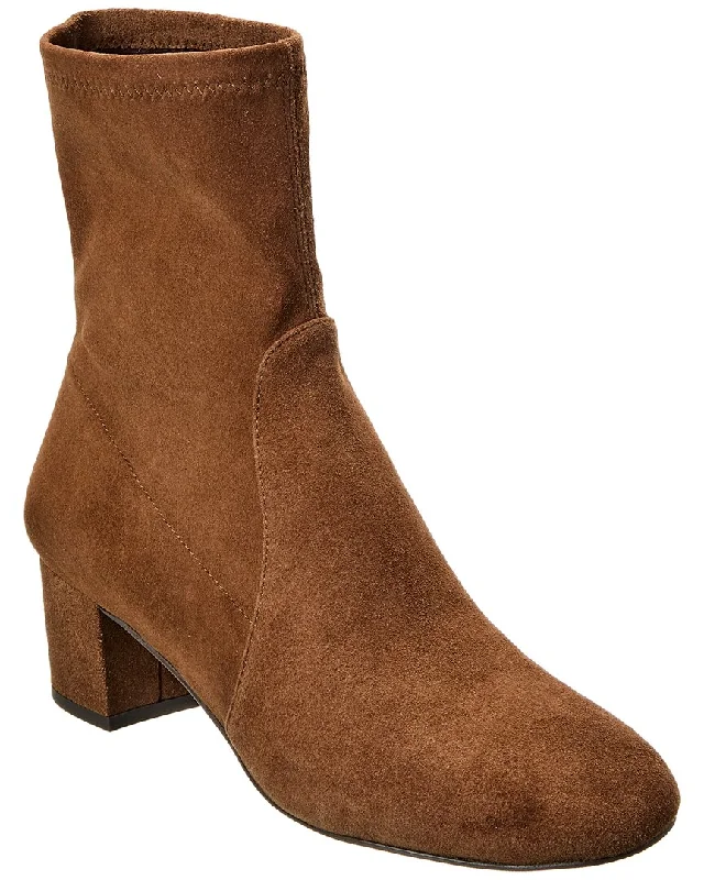 Stuart Weitzman Sofia 50 Stretch Suede Bootie