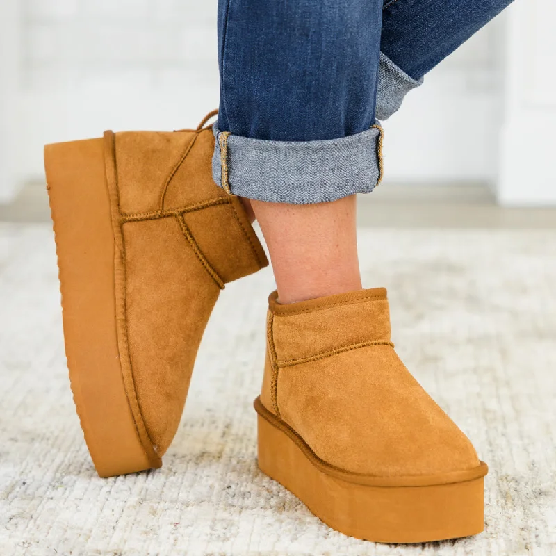 Cozy In Comfort Booties, Tan