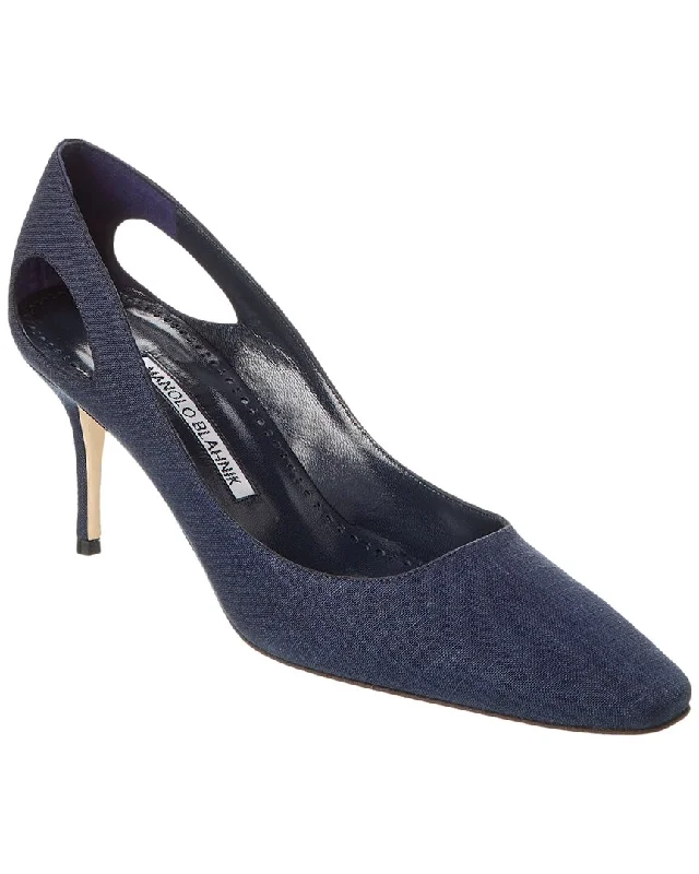 Manolo Blahnik Toplaca 70 Linen Pump