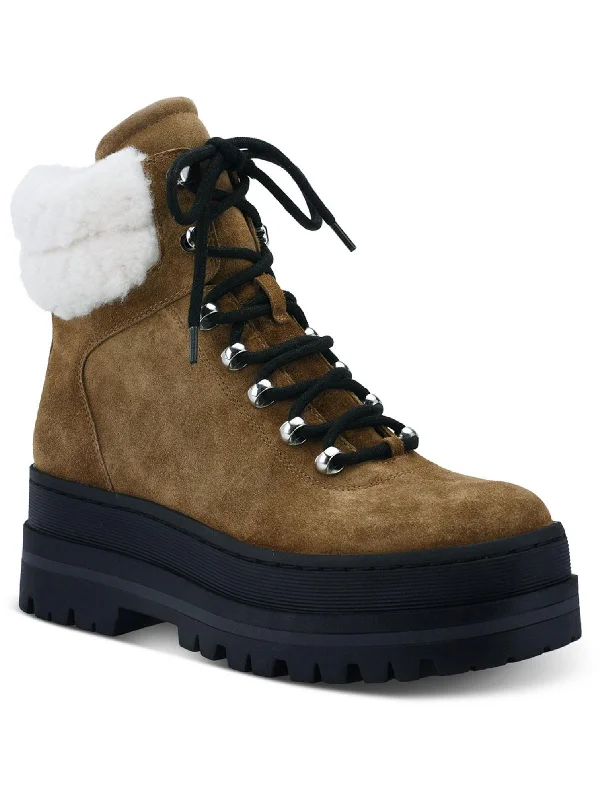 Pierson Womens Sheepskin Ankle Winter & Snow Boots