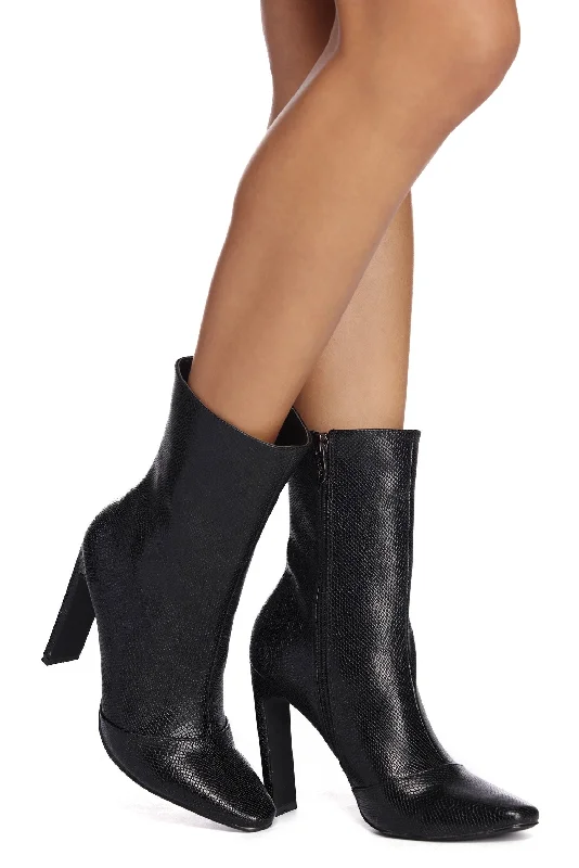 Kind Of A Baddie Snake Booties