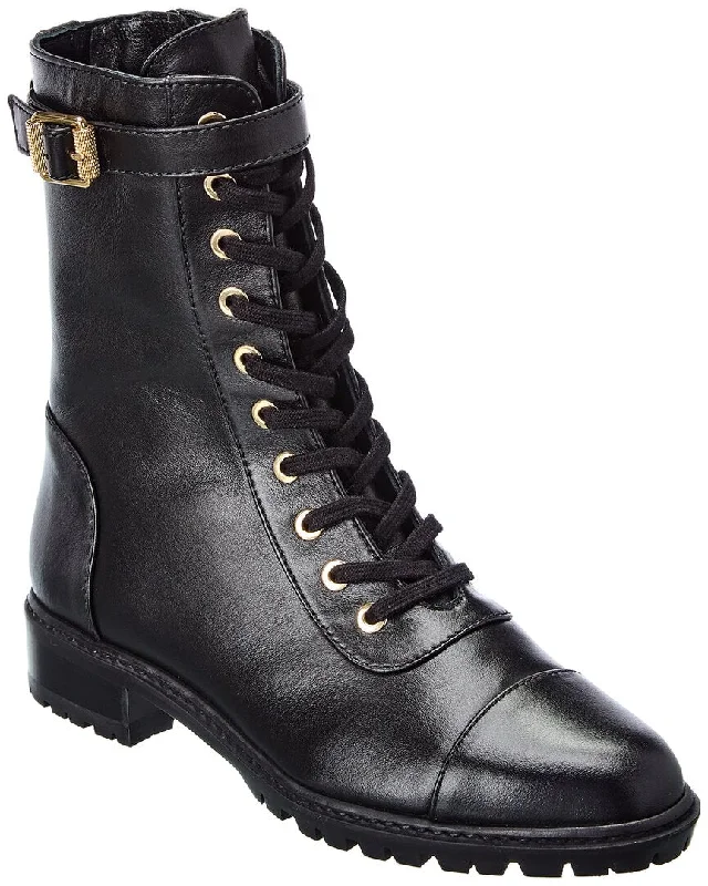 Stuart Weitzman Thalia Leather Combat Boot