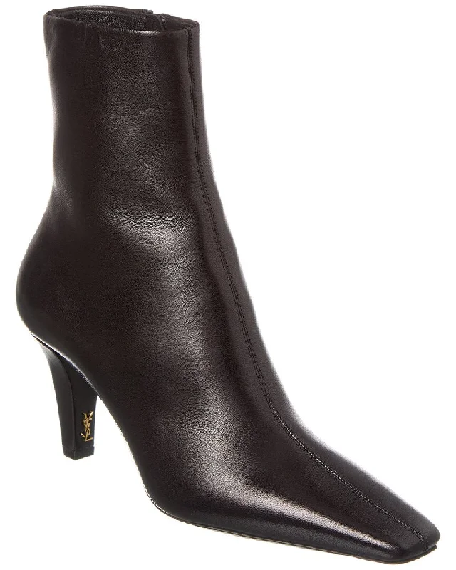 Saint Laurent Jill 75 Leather Bootie