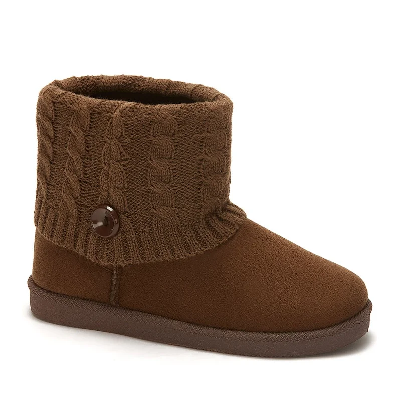 Andrea Winter Booties With Knit Shaft