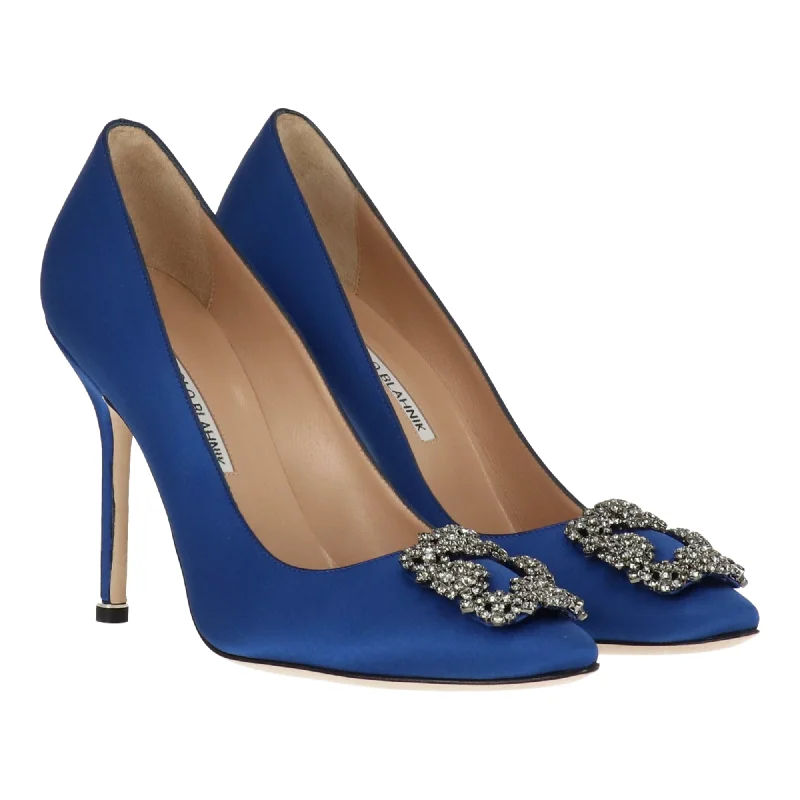 Manolo Blahnik Womens Blue Pump