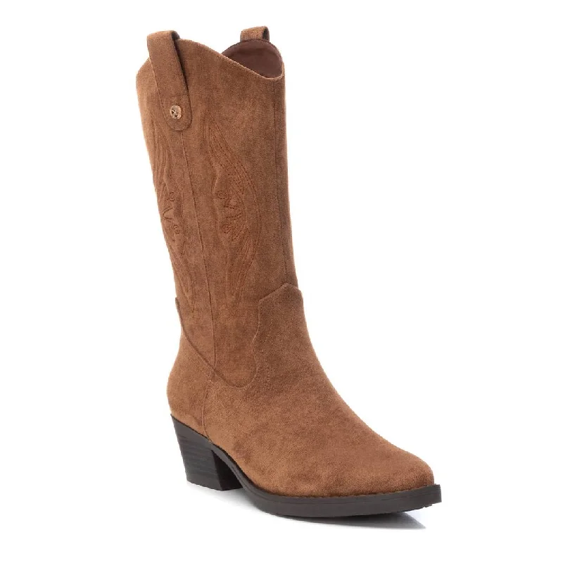 Women's Italian Western Suede Booties By XTI