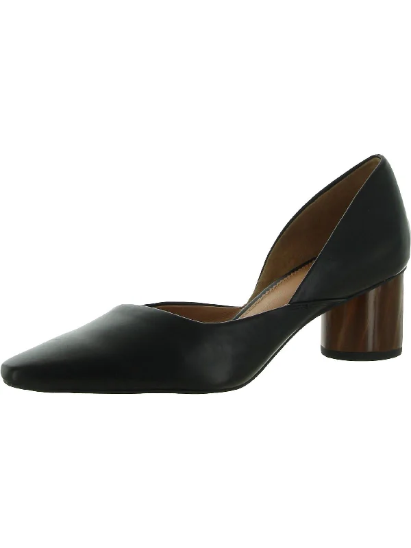 Rita Womens Leather Padded Insole D'Orsay Heels