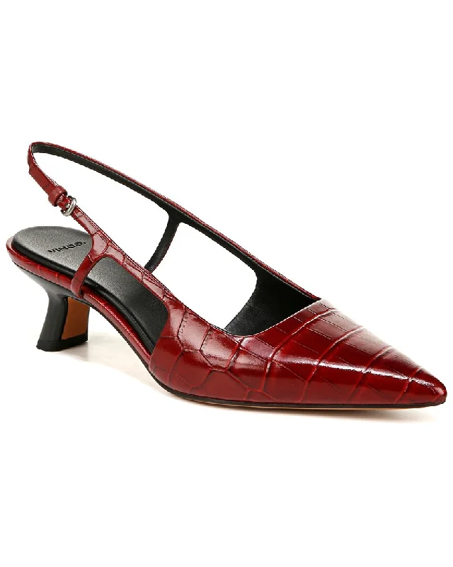 Vince Bianca Leather Slingback Pump