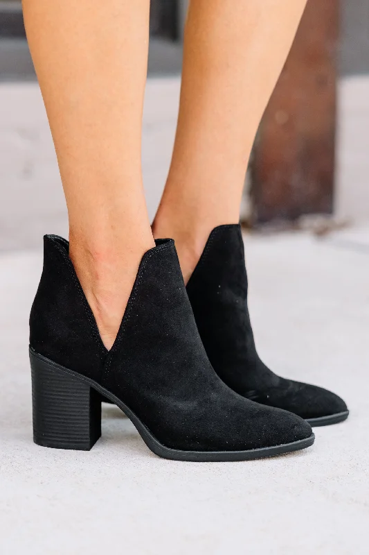 Take Your Chance Black Heeled Booties