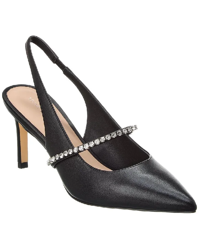 Stuart Weitzman Crystalline 75 Leather Slingback Pump