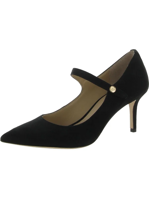 Lanette Womens Suede Mary Jane Heels