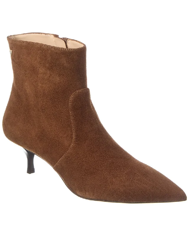 Stuart Weitzman Mara 50 Zip Suede Bootie