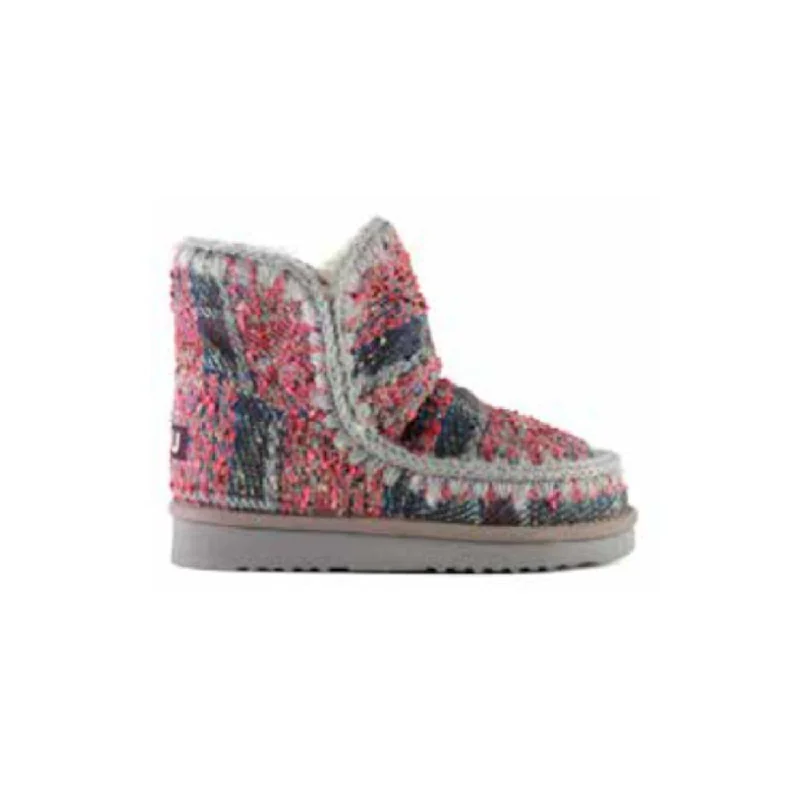 Tweed Eskimo Boot In Textile Pink Tweed