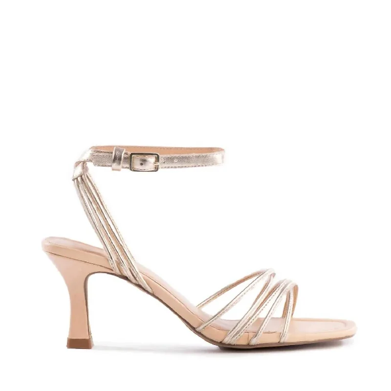 Starboard Heels In Gold/vachetta