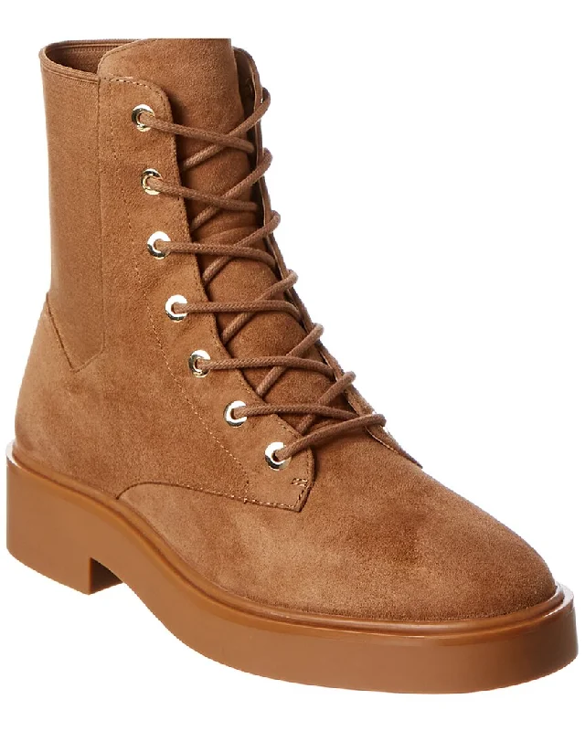 Stuart Weitzman Henley Suede Combat Boot