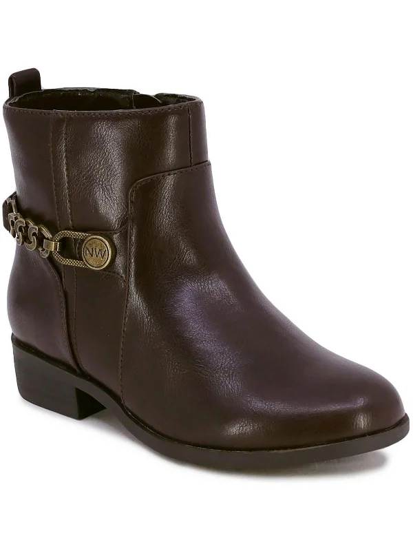 Amara Girls Big Kid Faux Leather Booties