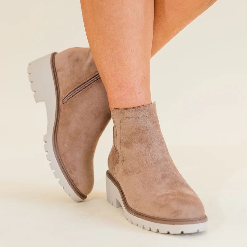 Bet Your Boots Booties, Taupe