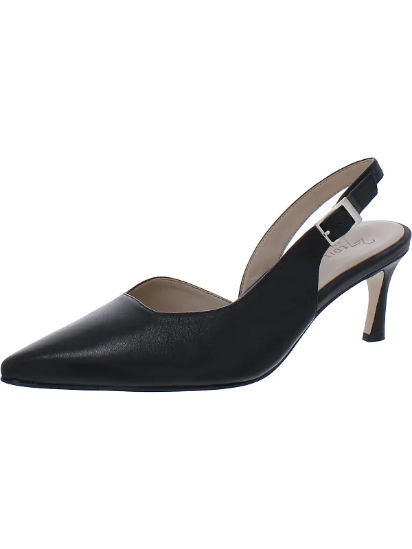 Felicia Womens Leather Slingback Pumps