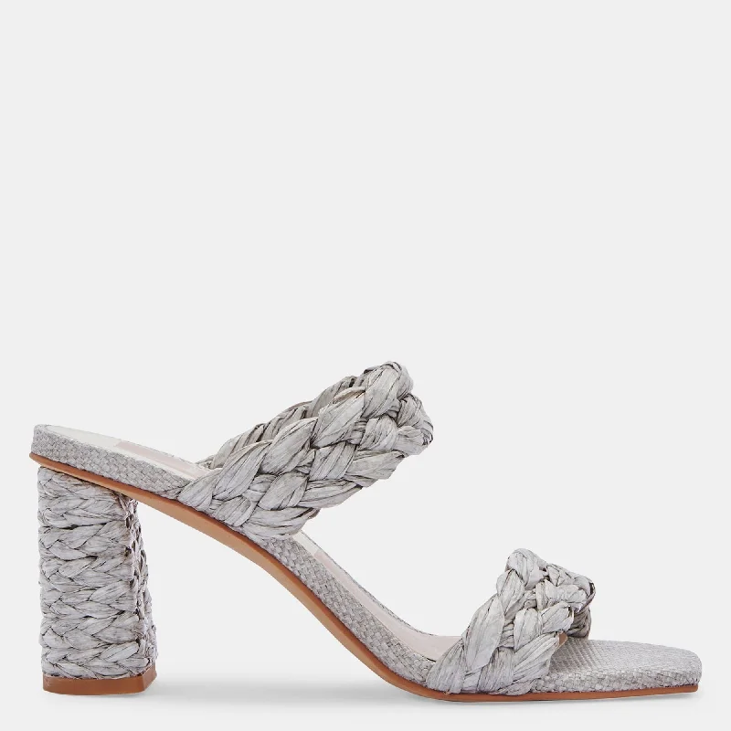 Paily Raffia Wides Light Grey Raffia