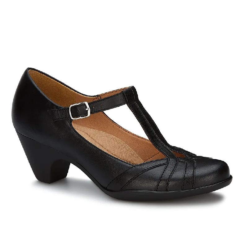 Andrea Leather Pumps Buckle Closure