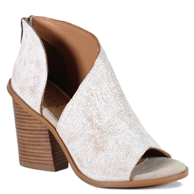 Honey Suckle Heeled Sandal In White Vintage