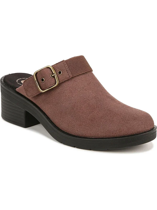 Open Book Womens Buckle Round Toe Clogs