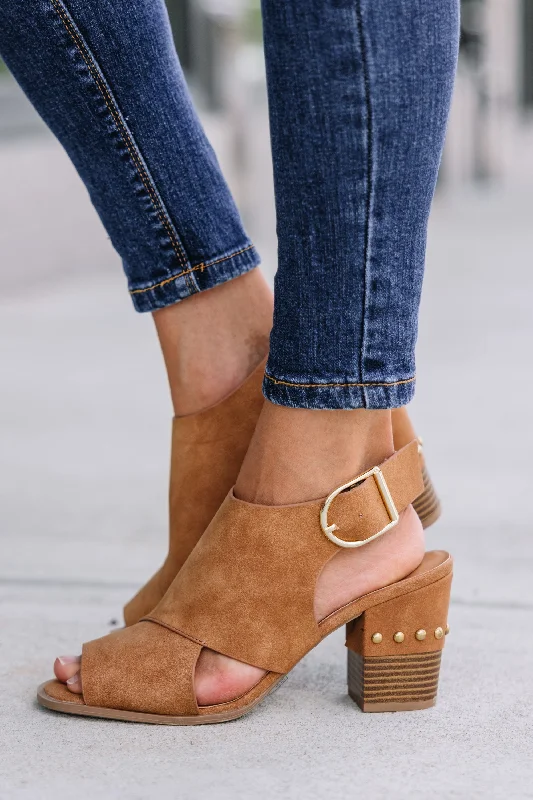 Girl About Town Camel Brown Booties